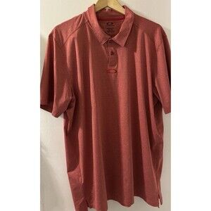 Oakley Golf Polo Red Shirt Men's XL/ TG With Red Buttons Side Splits